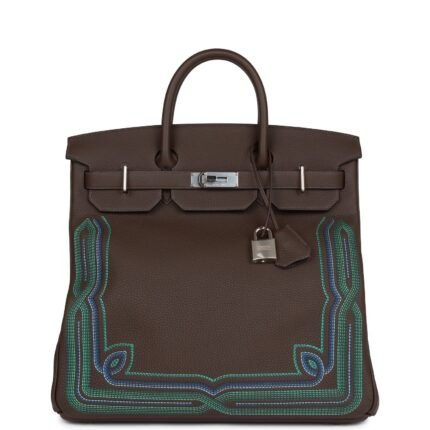 Hermès Western HAC Birkin 40 Ebene Togo Palladium Hardware