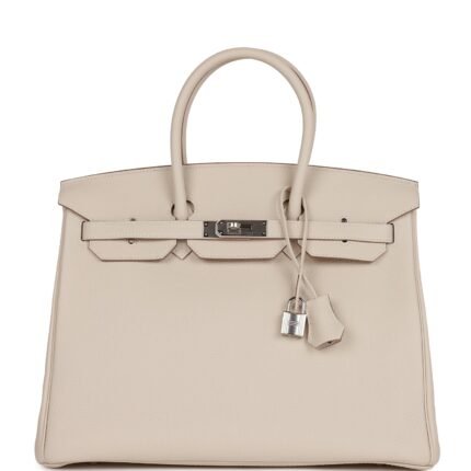 Hermès Birkin 35 Craie Togo Palladium Hardware