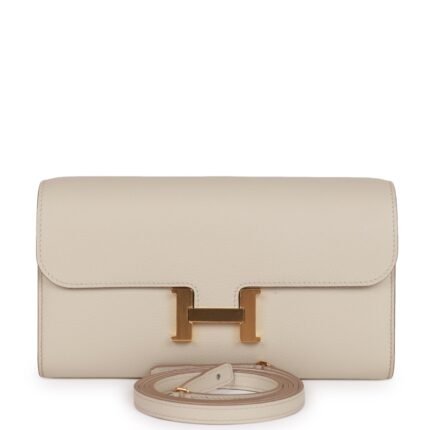 Hermès Constance Wallet To Go Beton Evercolor Gold Hardware