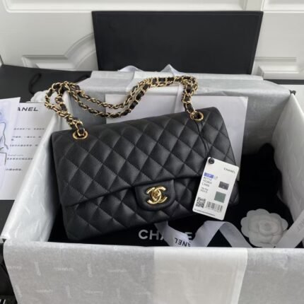 Chanel Classic 11.12 Handbag Caviar Gold Hardware
