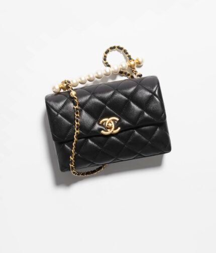CHANEL MINI FLAP BAG WITH TOP HANDLE