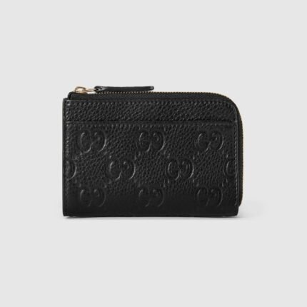 GG Emblem Zip Card Case